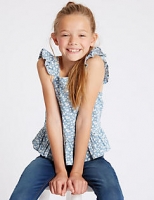 Marks and Spencer  Frill Denim Top (3-16 Years)