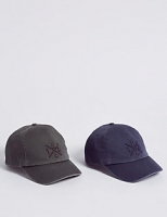 Marks and Spencer  Kids 2 Pack Pure Cotton Baseball Caps (3 Months - 6 Years)
