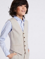 Marks and Spencer  Linen Rich Textured Waistcoat (3-16 Years)