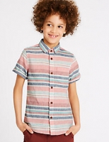 Marks and Spencer  Linen Rich Striped Shirt (3-16 Years)