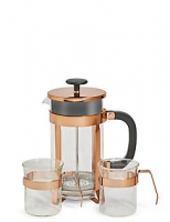 Marks and Spencer  Copper Cafetiere & Cups