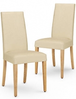 Marks and Spencer  Set of 2 Alton Plain Leather Dining Chairs