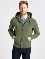 Marks and Spencer  Pure Cotton Garment Dye Authentic Hooded Top