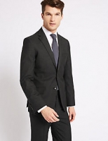 Marks and Spencer  Big & Tall Grey Textured Tailored Fit Jacket