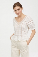 HM   V-neck cotton blouse