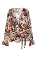 HM   Frilled wrapover blouse
