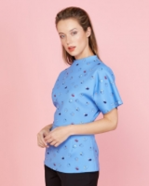 Lennon Courtney at Dunnes Stores Posey Print Batwing Top