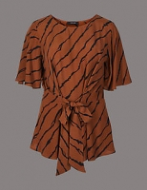 Printed Round Neck Half Sleeve Blouse 47.50 €
