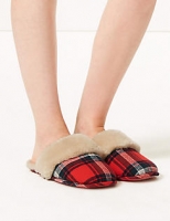 Marks and Spencer  Checked Mule Slippers