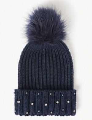 Embellished Pom Beanie Hat 27.00 €