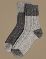 Marks and Spencer  2 Pair Pack Thermal Ankle High Socks