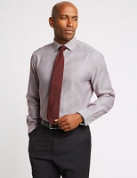 Marks and Spencer  Pure Cotton Tailored Fit Textured Shirt