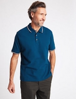 Marks and Spencer  Pure Cotton Regular Fit Textured Polo