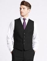 Marks and Spencer  Black Regular Fit Waistcoat