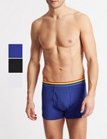 Marks and Spencer  3 Pack Cotton Rich Rainbow Trim Trunks