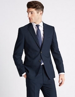 Marks and Spencer  Navy Checked Tailored Fit Suit