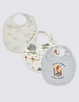 Marks and Spencer  Winnie the Pooh & Friends 3 Pack Pure Cotton Bibs