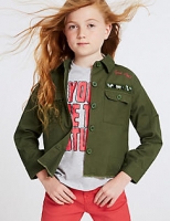 Marks and Spencer  Pure Cotton Embellished Jacket (3-16 Years)