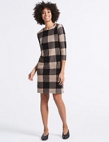 Marks and Spencer  Checked 3/4 Sleeve Tunic Dress