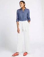 Marks and Spencer  Pure Linen Wide Leg Trousers