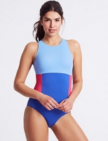 Marks and Spencer  Secret Slimming High Neck Colour Block Swimsuit