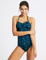 Marks and Spencer  Leaf Print Non-Wired Tankini Set
