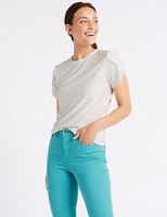 Marks and Spencer  Spotted Round Neck Short Sleeve T-Shirt