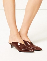 Marks and Spencer  Leather Kitten Heel Mule Shoes