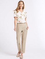 Marks and Spencer  Belted Straight Leg Trousers