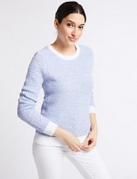 Marks and Spencer  Pure Cotton Textured Yarn Round Neck Jumper