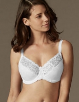 Marks and Spencer  Floral Jacquard Lace Minimiser Full Cup Bra C-G