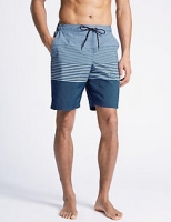 Marks and Spencer  Cotton Rich Striped Quick Dry Swim Shorts