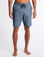 Marks and Spencer  Cotton Rich Checked Quick Dry Swim Shorts