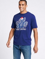 Marks and Spencer  Pure Cotton Cactus Christmas T-Shirt