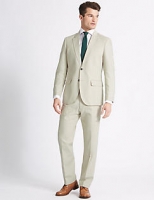 Marks and Spencer  Big & Tall Linen Blend 2 Button Jacket