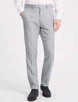 Marks and Spencer  Linen Miracle Slim Fit Textured Trousers