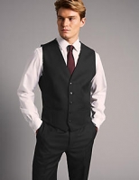 Marks and Spencer  Black Tailored Fit Wool Waistcoat