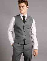 Marks and Spencer  Grey Tailored Fit Italian Wool Waistcoat