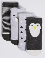Marks and Spencer  4 Pairs of Socks with Freshfeet (0-24 Months)