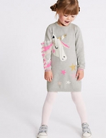 Marks and Spencer  Unicorn Dress with Tights (3 Months - 7 Years)