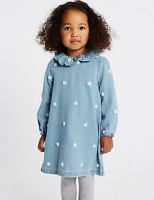 Marks and Spencer  Denim Spotted Dress (1-7 Years)