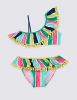 Marks and Spencer  Striped Bikini Set with Sun Safe UPF50+ (5-16 Years)
