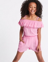 Marks and Spencer  Pom-pom Ruffle Playsuit (3-16 Years)