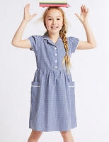 Marks and Spencer  Girls Gingham Pure Cotton Dress