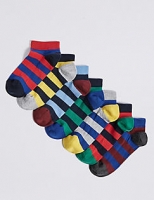 Marks and Spencer  7 Pairs of Trainer Liners Socks (3-16 Years)