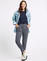 Marks and Spencer  Printed Tapered Leg Peg Trousers