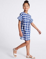 Marks and Spencer  Gingham Pure Cotton Dress (3-16 Years)