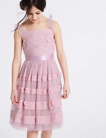 Marks and Spencer  Applique Floral Tiered Dress (3-16 Years)