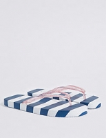 Marks and Spencer  Kids Striped Flip-flops (13 Small - 6 Large)