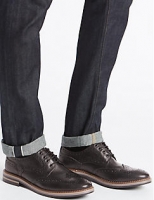 Marks and Spencer  Extra Wide Fit Leather Trisole Brogue Shoes